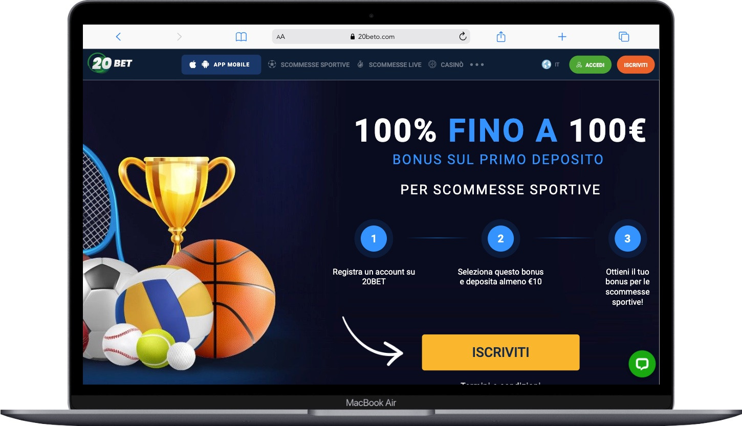 20bet Bonus Benvenuto