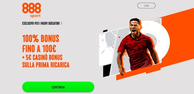 888sport offre fino a 100 EUR di bonus benvenuto