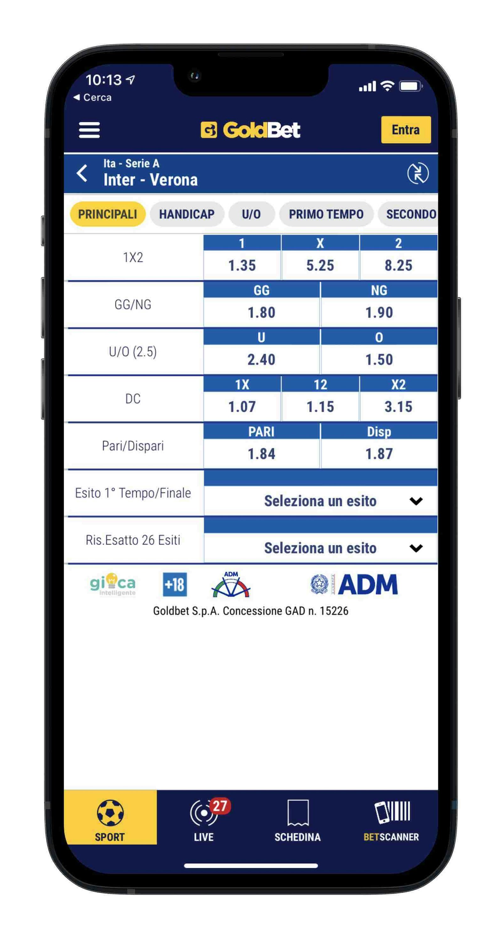 App Goldbet Scommesse