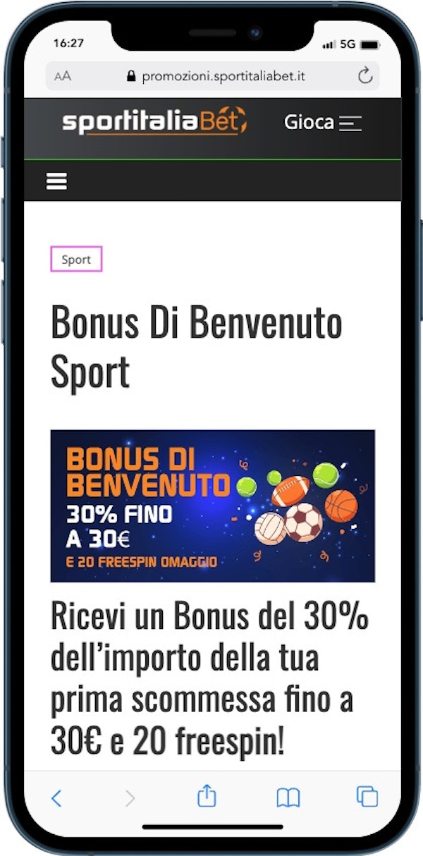 Sportitaliabet Bonus