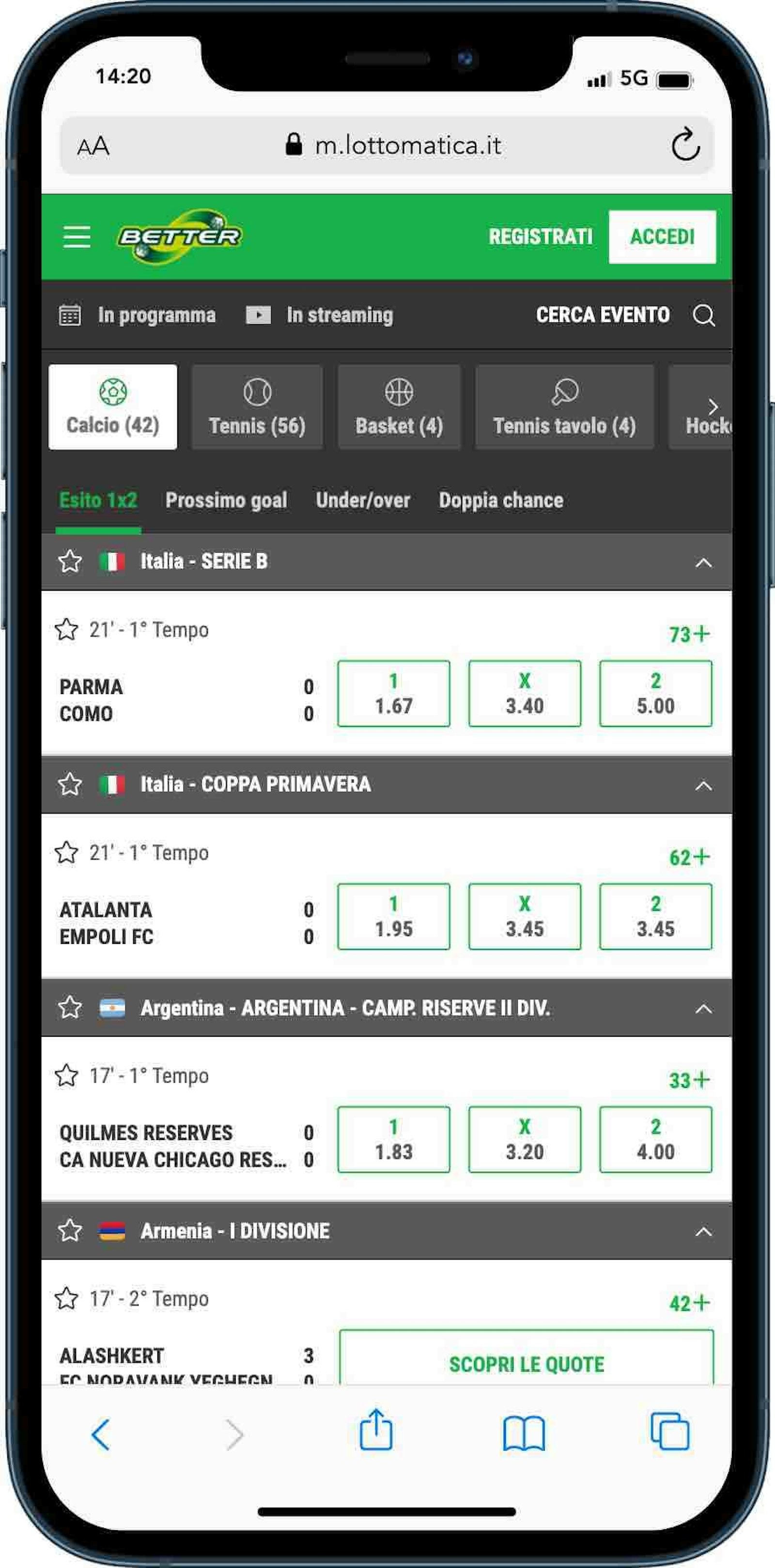 Homepage Lottomatica