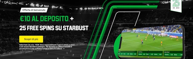 Bonus Unibet 10 EUR e 25 free spins