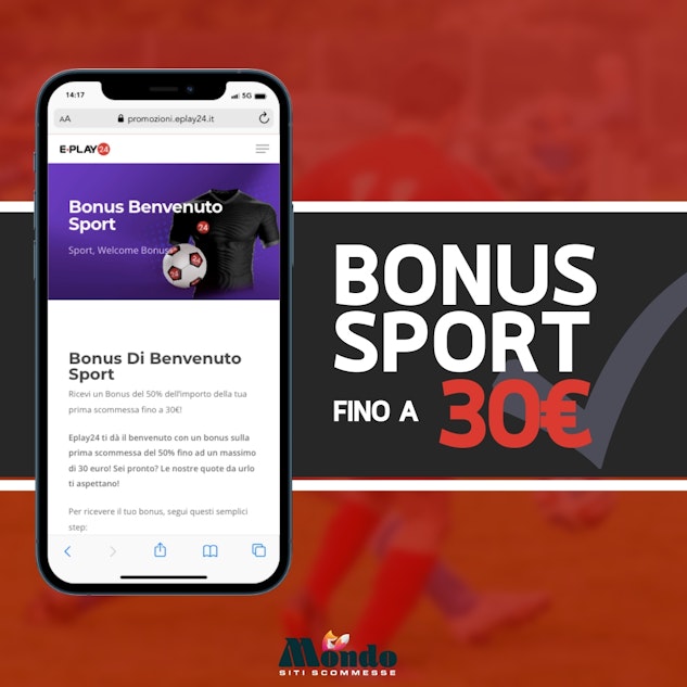 Eplay24 bonus sport fino a 30 EUR