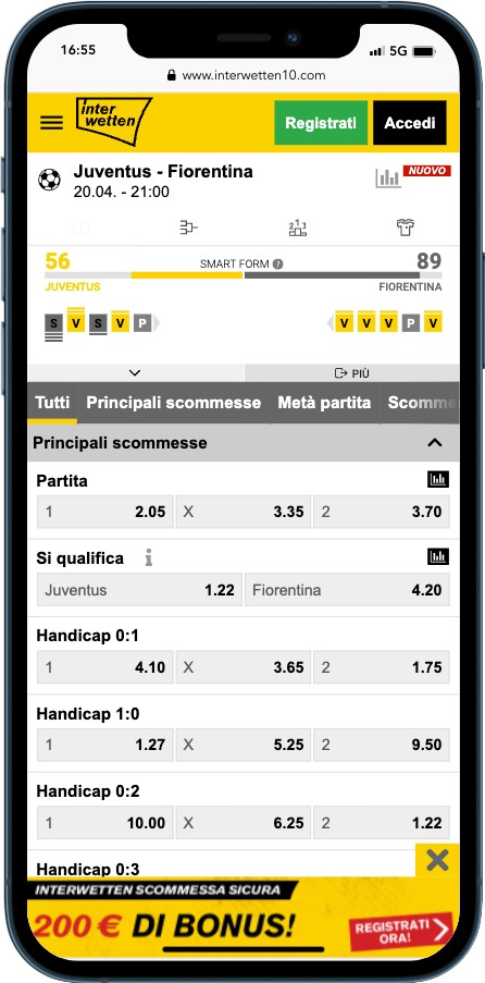 Interwetten Scommesse App