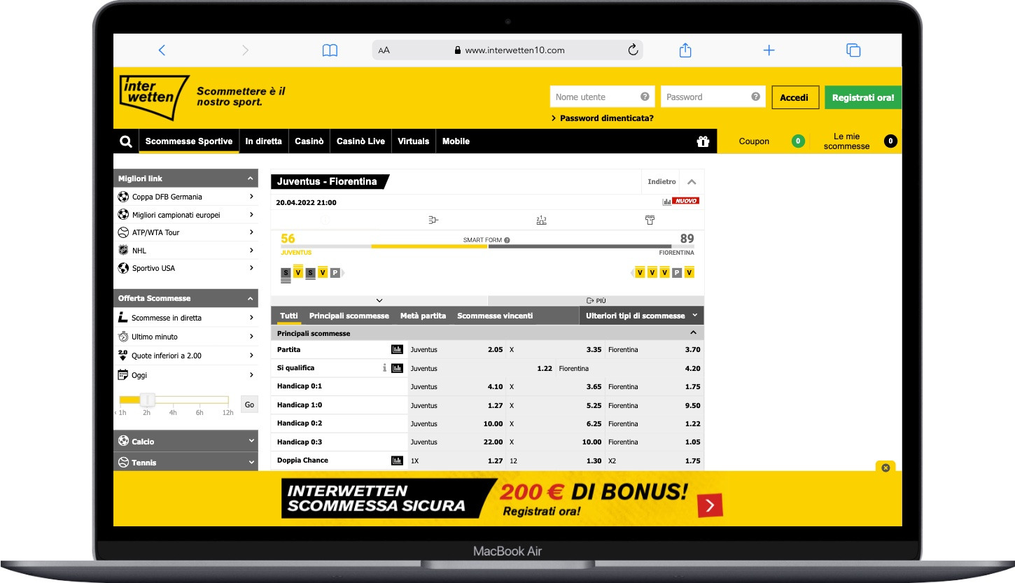 Interwetten Scommesse