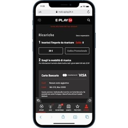 Ottenere Bonus Eplay24 step6