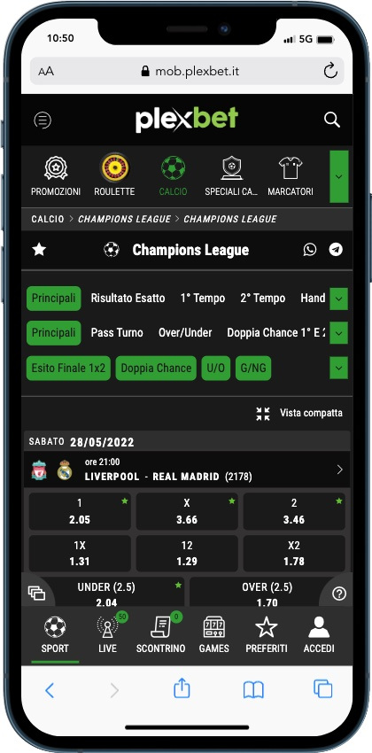 Plexbet App Scommesse