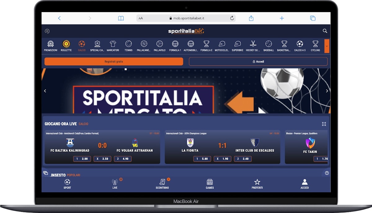 SportItaliaBet Homepage
