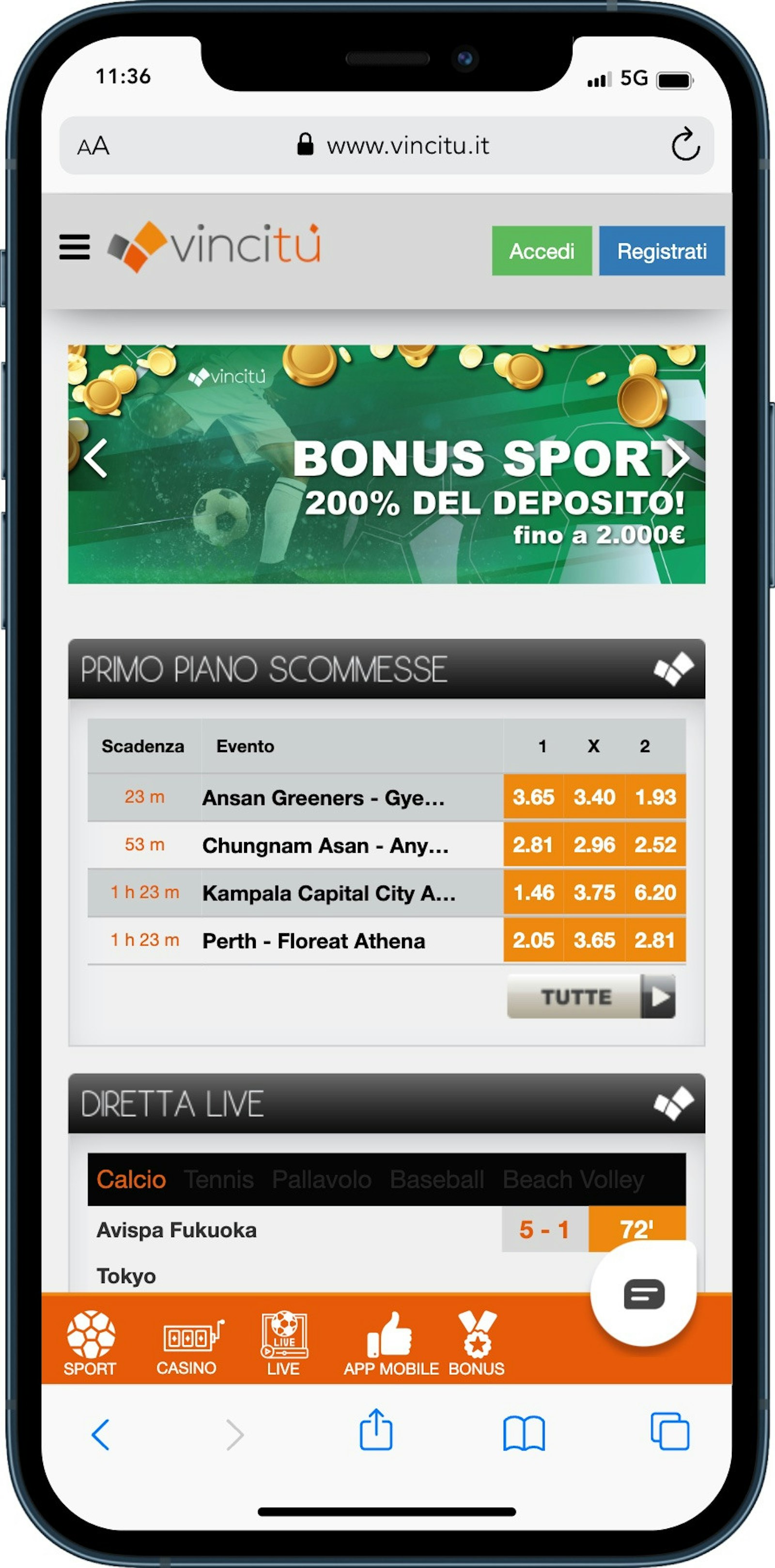 Vinci Tu App Homepage