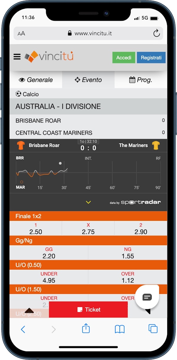 App Vincitu Scommesse Live