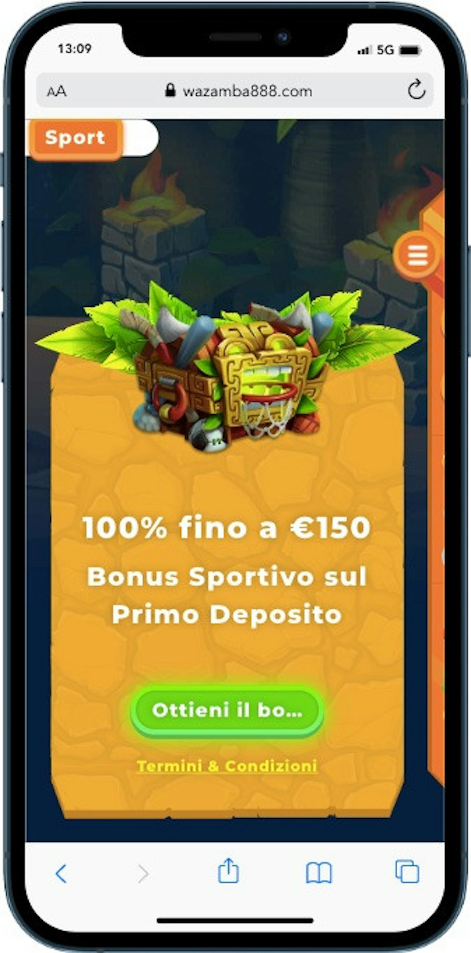 Wazamba Bonus Benvenuto Sport