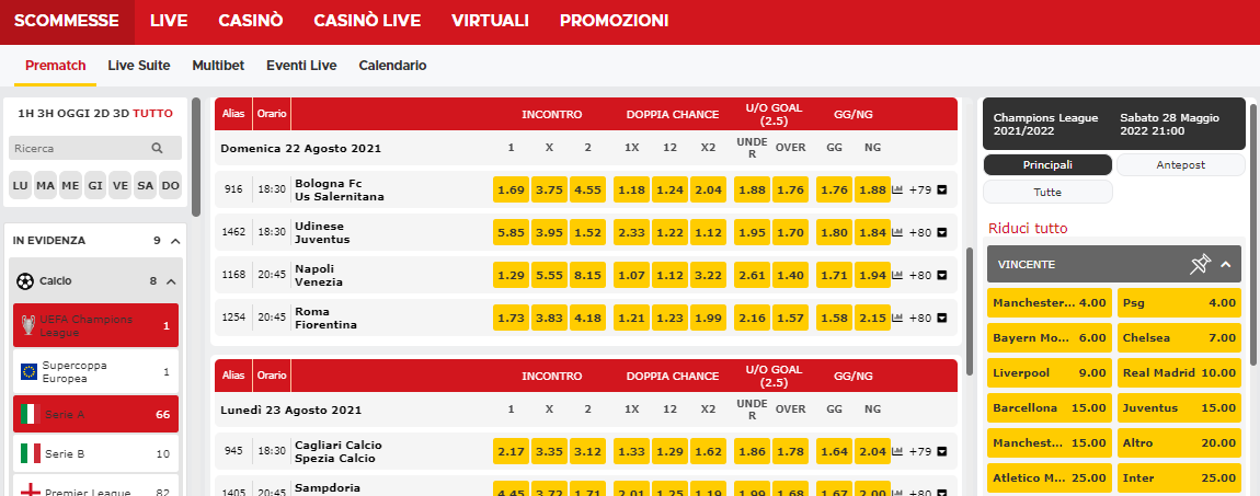 Betclic scommesse online
