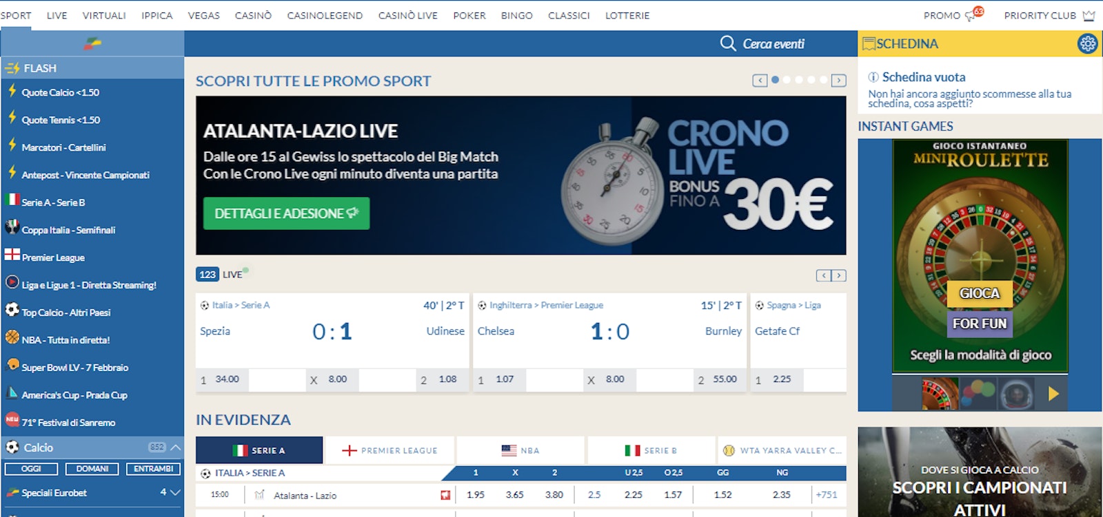 eurobet scommesse online