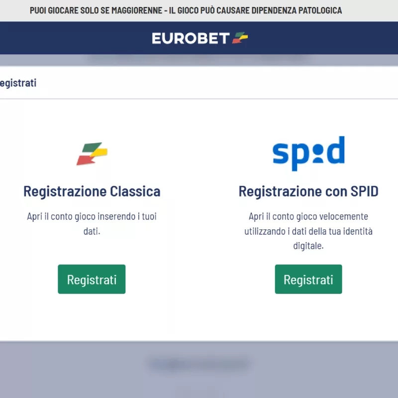 Registrazione su Luxurybet