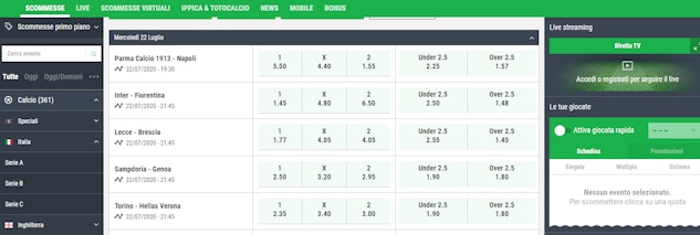 Scommesse lottomatica