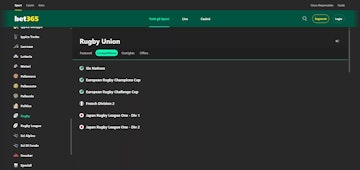 Scommesse rugby bet365